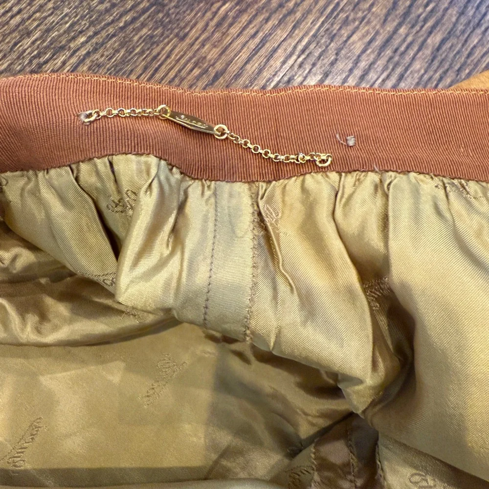 Rare Vintage Gucci Collector Tan Suede Skirt size XXS - Picture 9 of 14